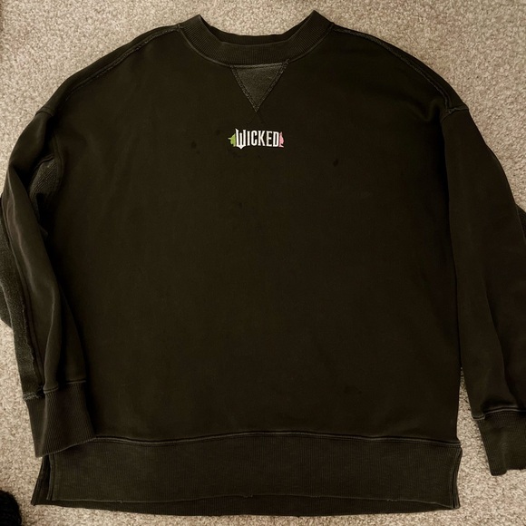 Aerie x Wicked Big Chill Crew Neck Women’s Sweatshirt Color Smoked Gray Size XXS - Picture 4 of 5